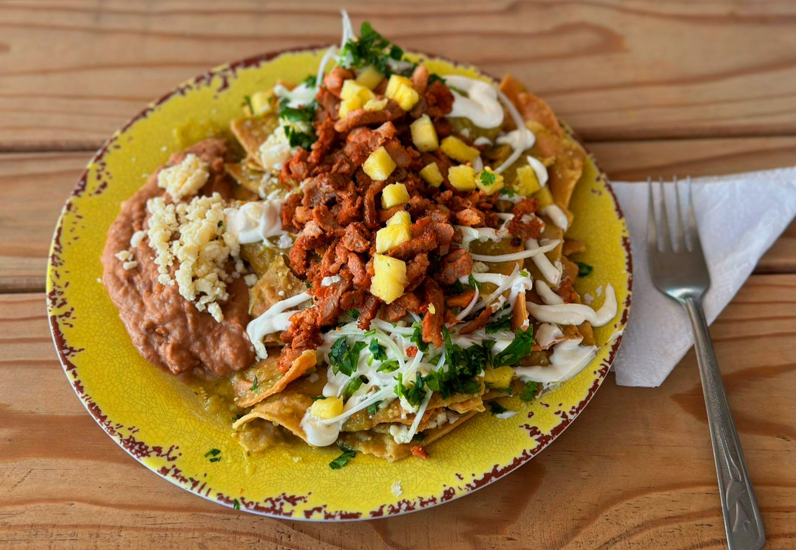 Chilaquiles al pastor